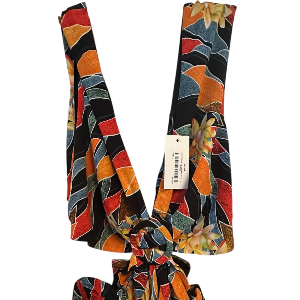 Fab’rik Atlas Printed Cut Out Maxi Dress sz. L - Picture 6 of 6